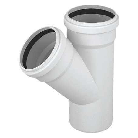 Formül PVC Tek Çatal 45° 75 x 75