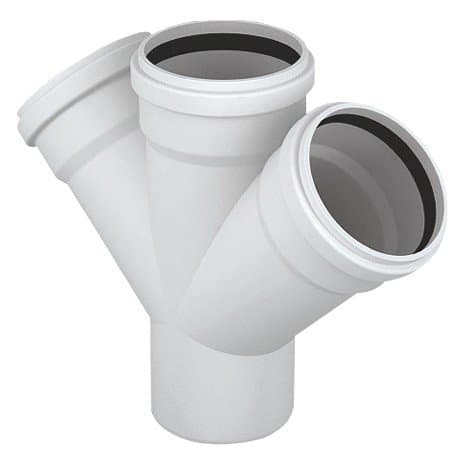 Formül PVC Çift Çatal 45° 50 x 50