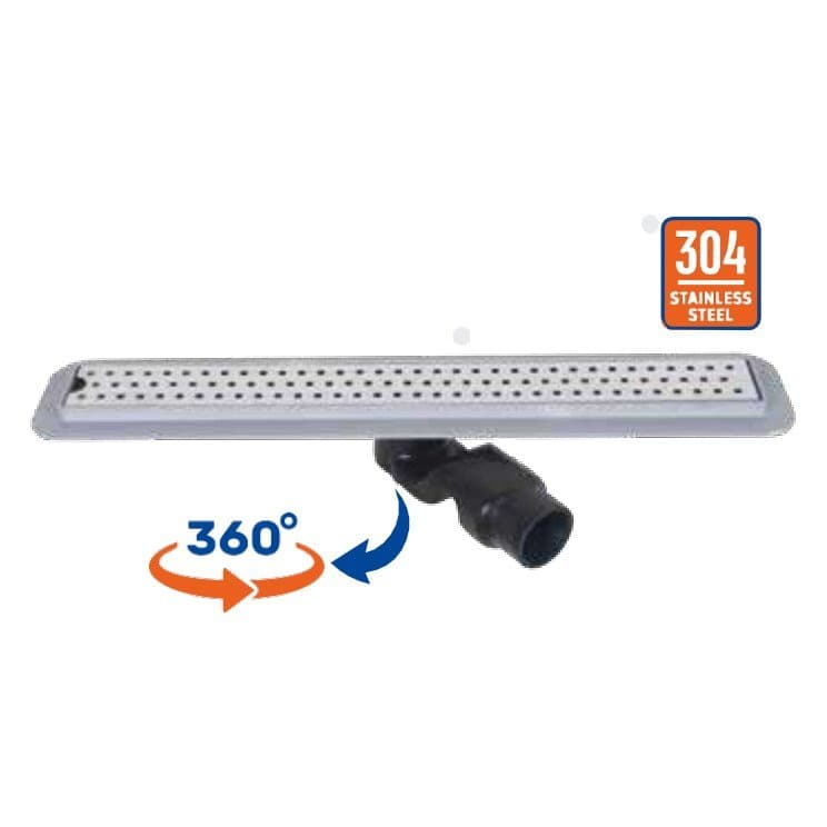 Luxpar Linear Duş Süzgeci 40 cm "S" Sifonlu Dönerli Yandan Ø50
